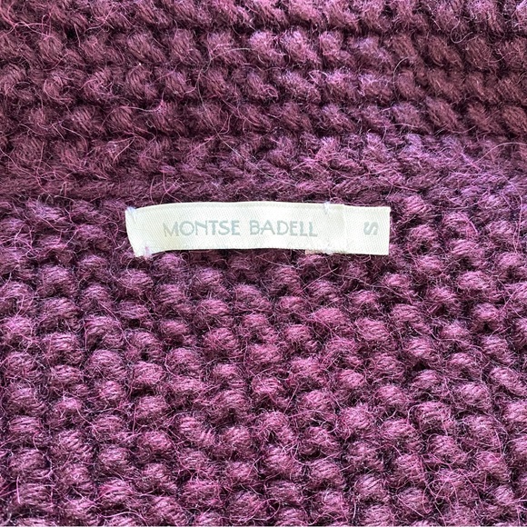 montse badell Burgundy crop alpaca sweater - Picture 7 of 7